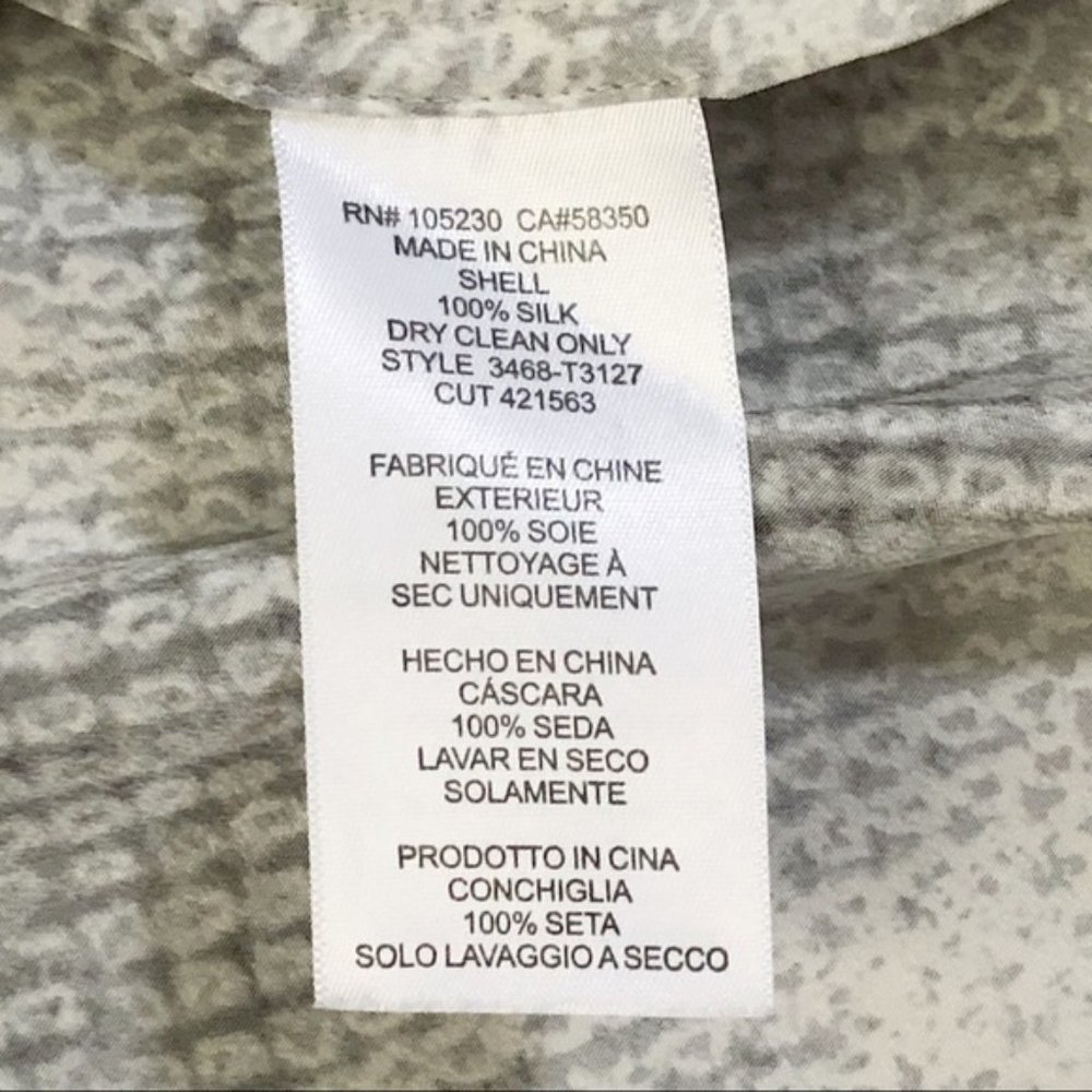 Joie Python Print Silk Blouse Size Small - image 7
